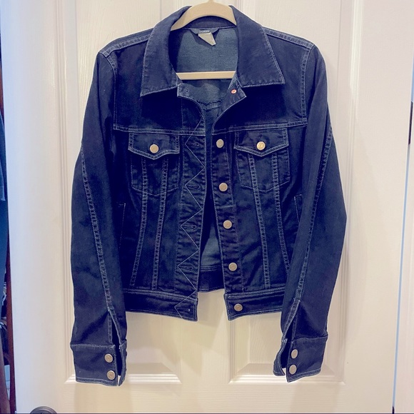 EUC J.Crew Classic Jean Jacket in Dark Stretch Denim